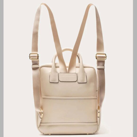 NWT Frances Valentine Small Casey Backpack Oyster Glazed - Gorgeous Bag - Picture 3 of 9